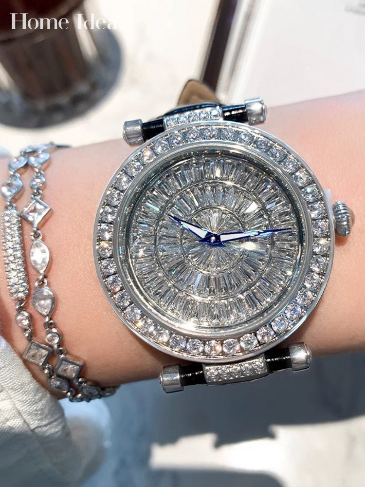 Jam tangan kuarsa bertatah ber - Leatherwork Ideas ulasan dan harga