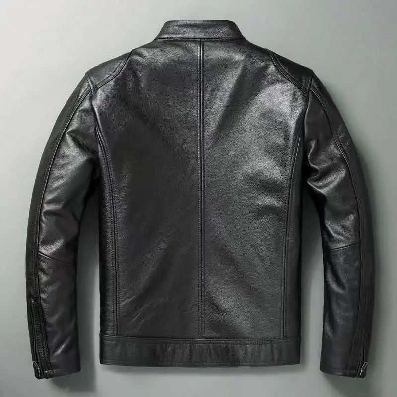 Jaket kulit asli pria 100% kul - Leather Work Jacket ulasan dan harga