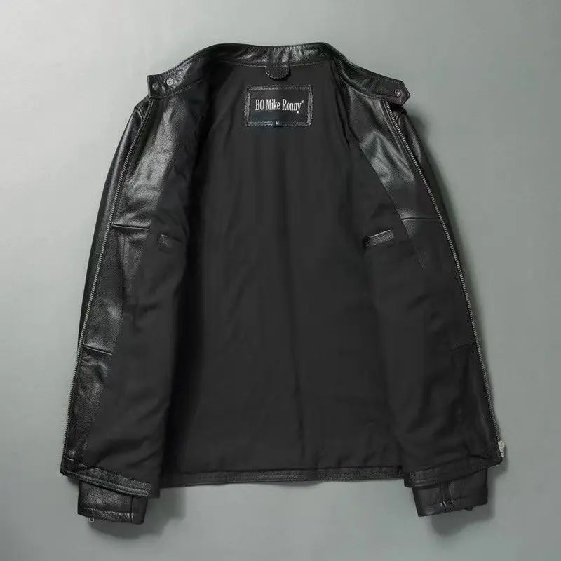 Jaket kulit asli pria 100% kul - Leather Work Jacket ulasan dan harga