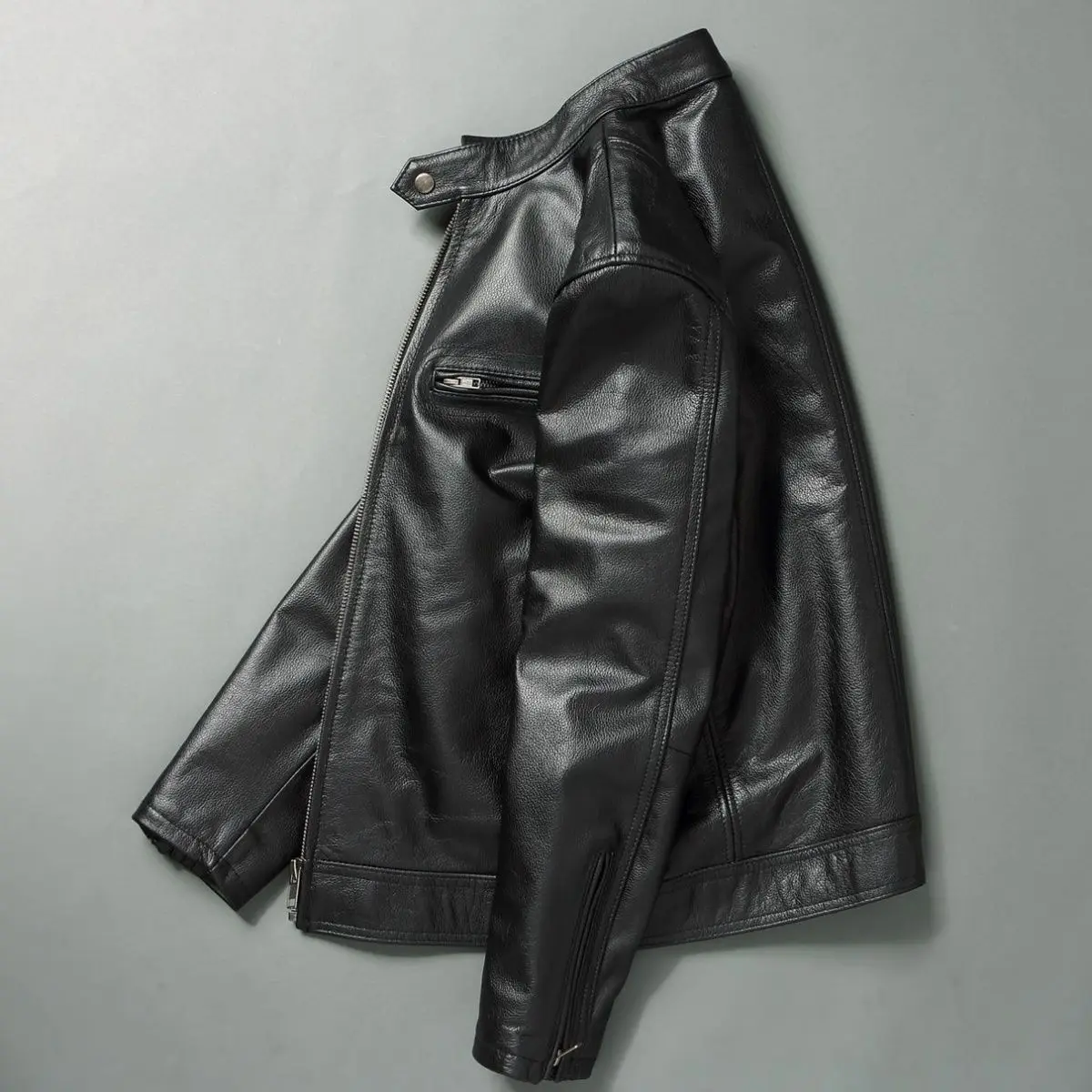 Jaket kulit asli pria 100% kul - Leather Work Jacket ulasan dan harga