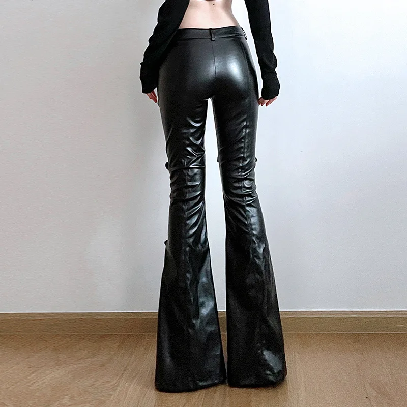 Celana Kulot Kulit PU Wanita,  - Leather Work Pants ulasan dan harga