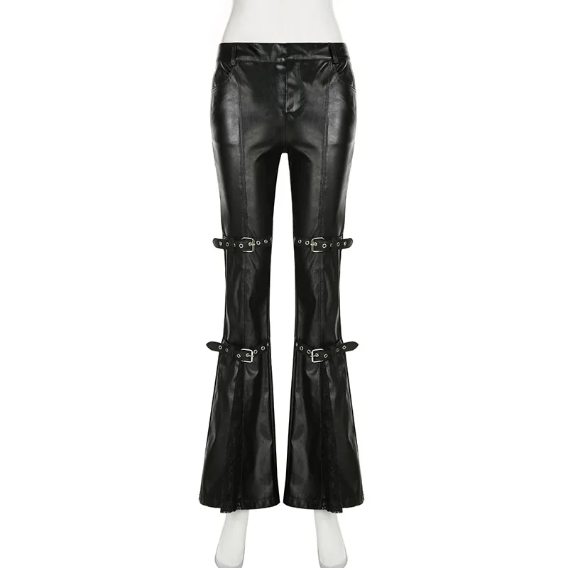 Celana Kulot Kulit PU Wanita,  - Leather Work Pants ulasan dan harga